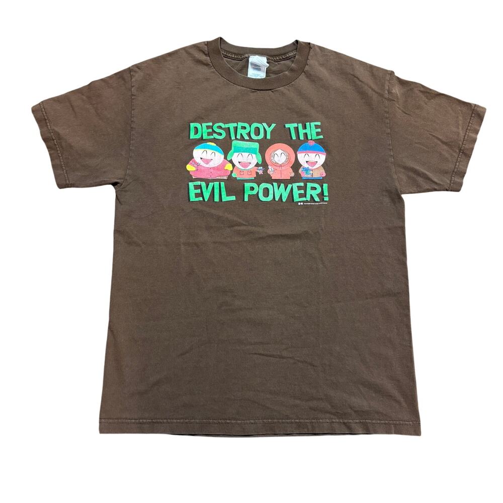 Vintage 2006 South Park Destroy The Evil Power T Shirt Men's Large